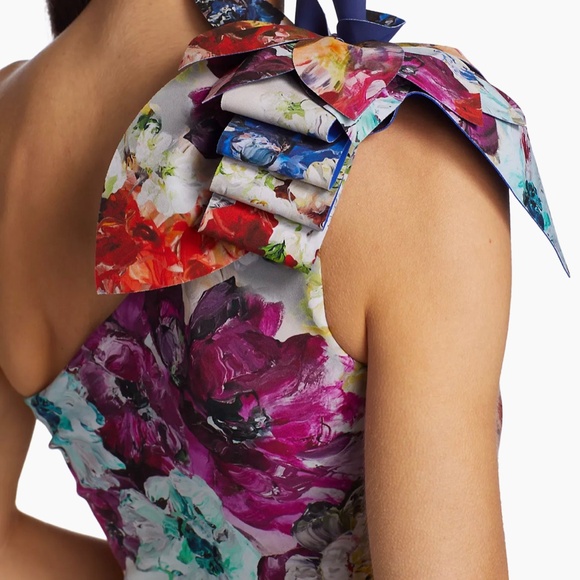 Chiara Boni La Petite Robe Gosia Floral One-Shoulder Gown - Picture 3 of 5